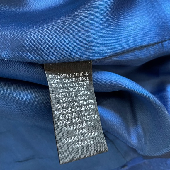 Royal blue RW wool coat - Picture 3 of 4